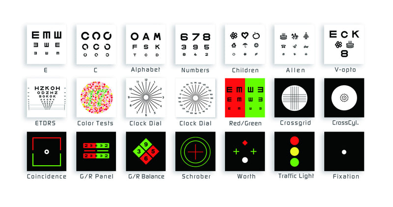 Digital Visual Acuity Panel Chart w/ remote and 24