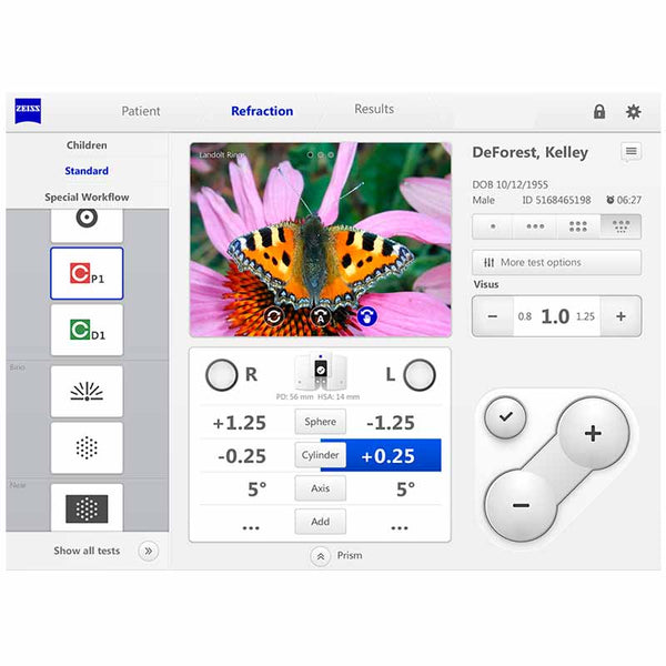 Zeiss VISUPHOR 500 and VISUSCREEN 100 Visual Acuity Chart and digital phoropter w/ ipad